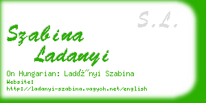 szabina ladanyi business card